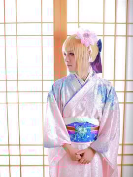 fate zero saber新年浴衣COS_0003