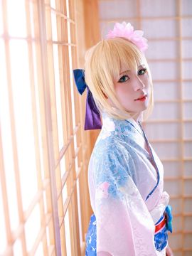 fate zero saber新年浴衣COS_0010