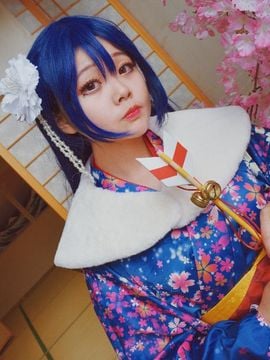 《Love Live!》田园海未未觉醒和服C O S_Love Live！园田海未 海爷正月未觉醒 (3)