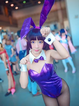 《我妹哪这么可爱》五更琉璃紫兔子女郎C O S P L A Y_黑猫兔女郎赛高！ (14)