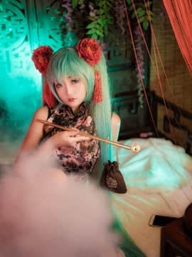 《VOCALOID》miku插画初音旗袍 C O S P L A Y_0005