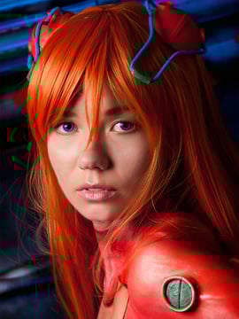 Evangelion - Rei and Asuka bodypaint cosplay_vandych-asuka05